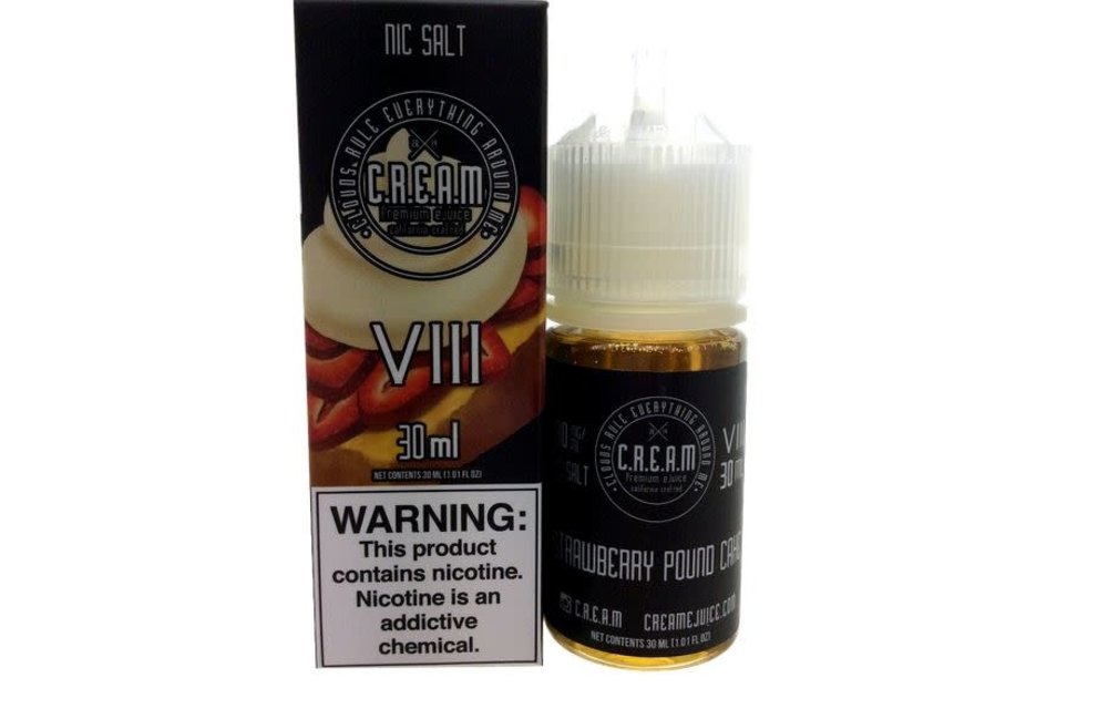 CREAM - Vape Juice Strawberry Pound Cake 30ml. 50mg.