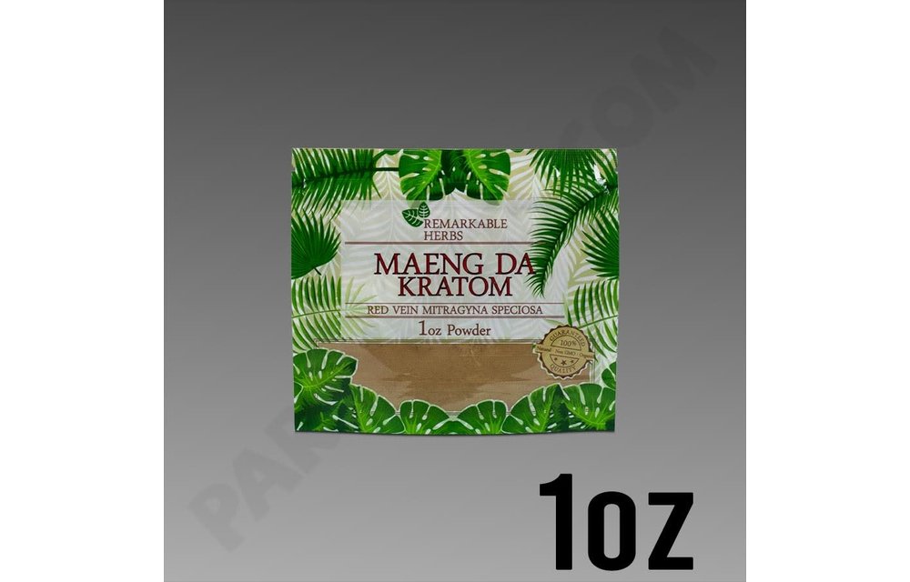 Remarkable Herbs - Kratom Powder Red Vein Maeng Da 1oz