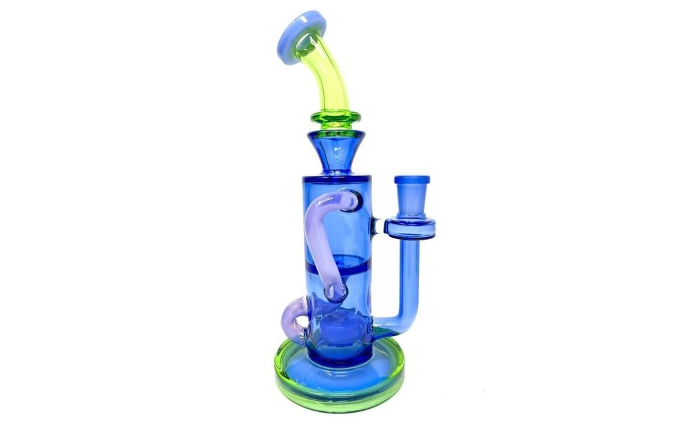 AFM - Bubbler Dab Rig Bilbao Recycler Limited Edition Blue Green Purple