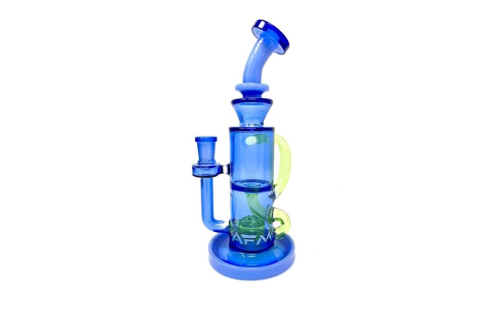 AFM - Bubbler Dab Rig Bilbao Recycler Limited Edition Blue Green