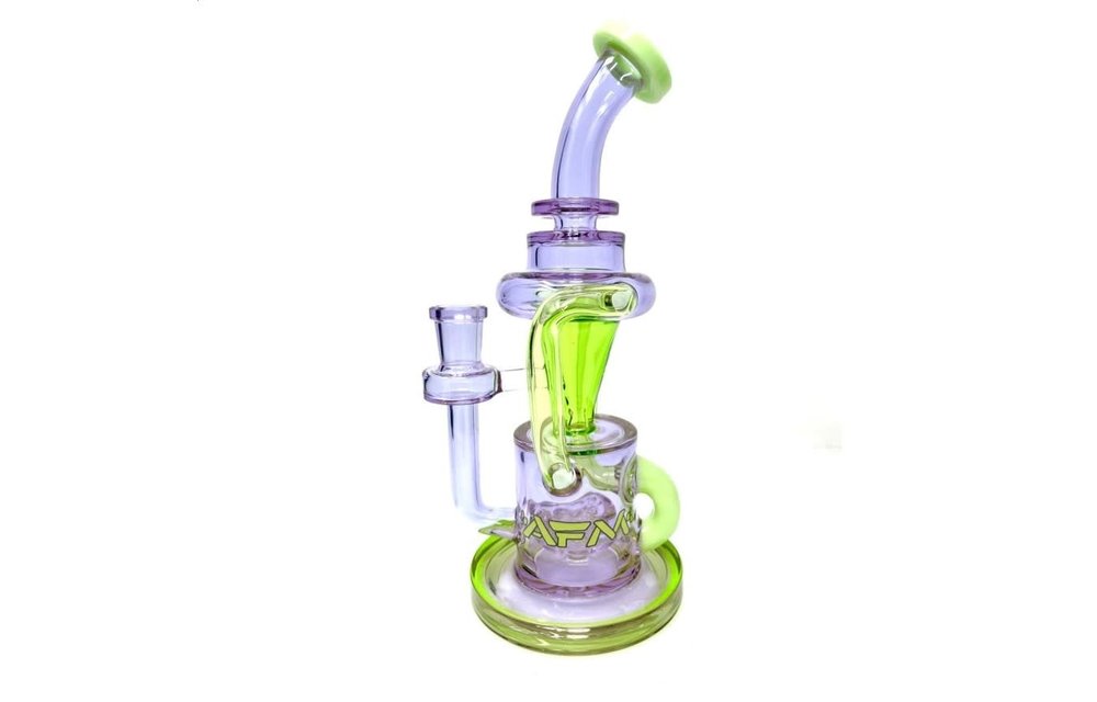 AFM - Bubbler Dab Rig Palermo Recycler Limited Edition Green Clear