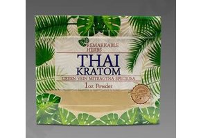 Remarkable Herbs - Kratom Powder Green Vein Thai 1oz