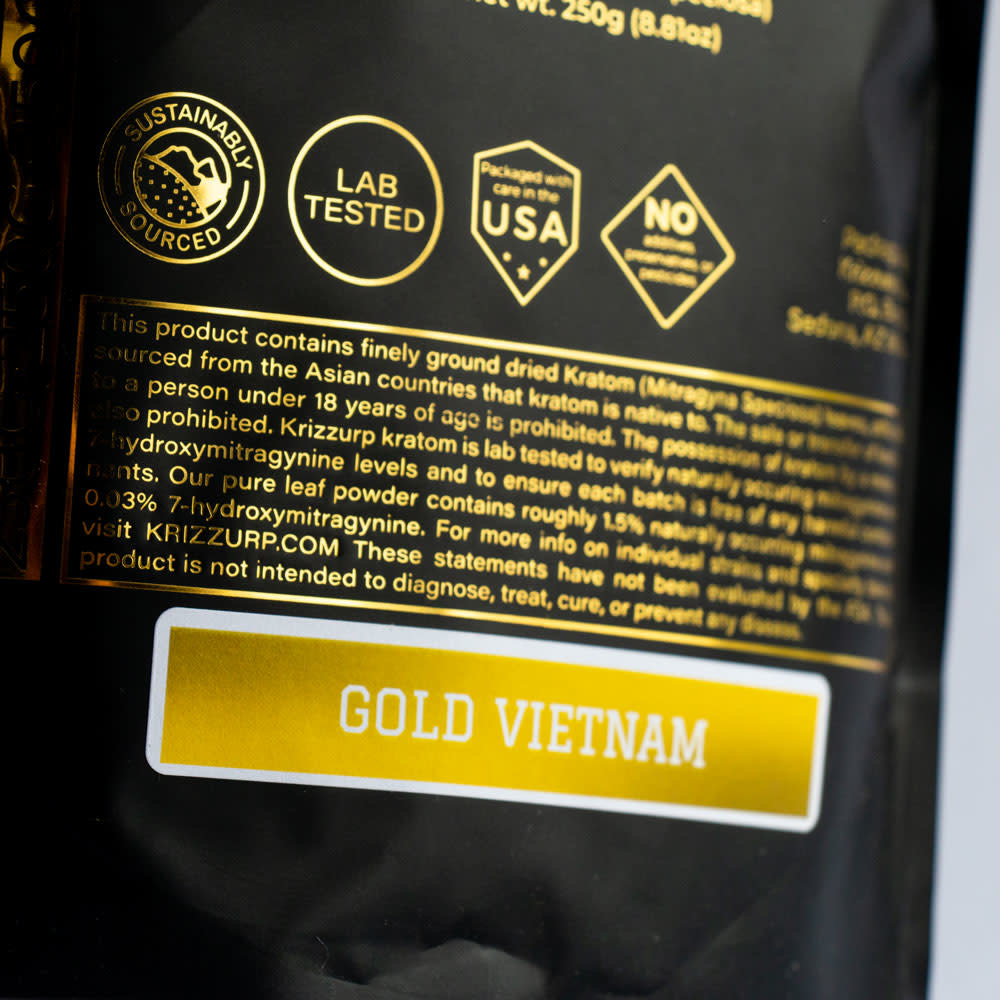 Krizzurp  & Co - Kratom Powder Maeng Da Gold Vietnam (Extra Strength) 1kg