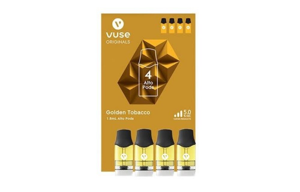 VUSE - Refillable Pod Cartridge ALTO Golden Tobacco 5% (4pk 1.8ml)