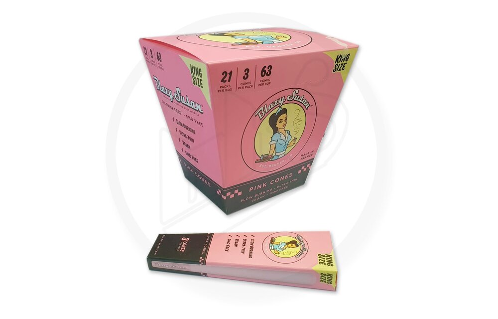 Blazy Susan - Pre Rolled Cones Pink King Size 3ct