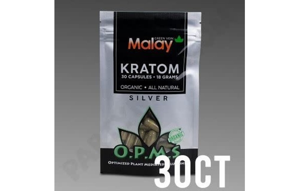 OPMS - Kratom Capsules Silver Malay 18g (30 caps)
