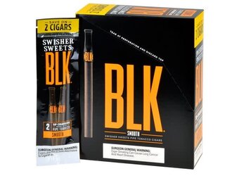 Swisher Sweets - Blunt Wrap BLK Smooth with Tip 2ct