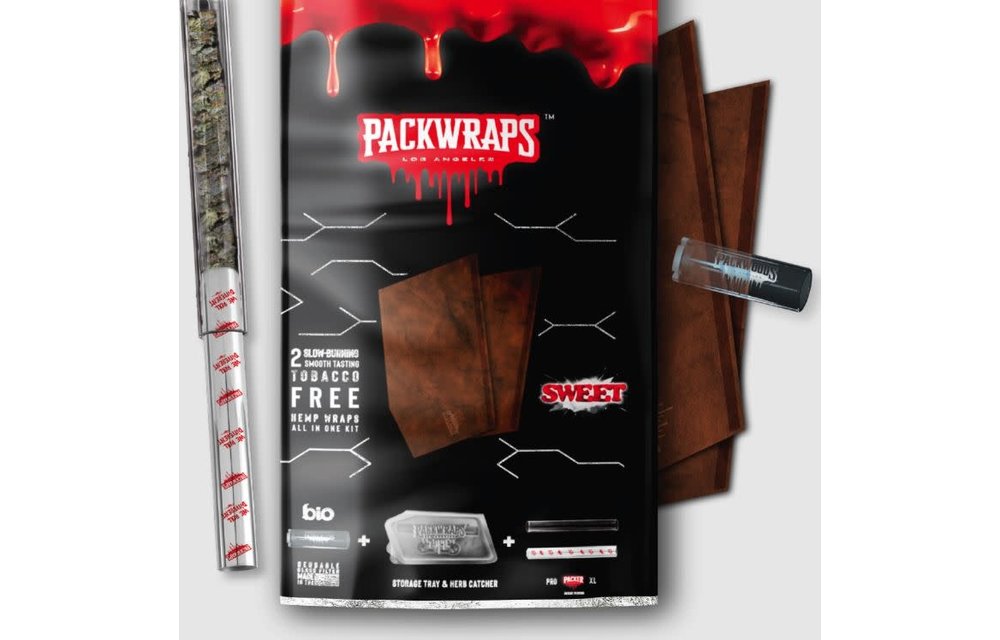 Packwraps - Blunt Wrap Hemp All In One Kit Glass Tip Storage Tray Packer