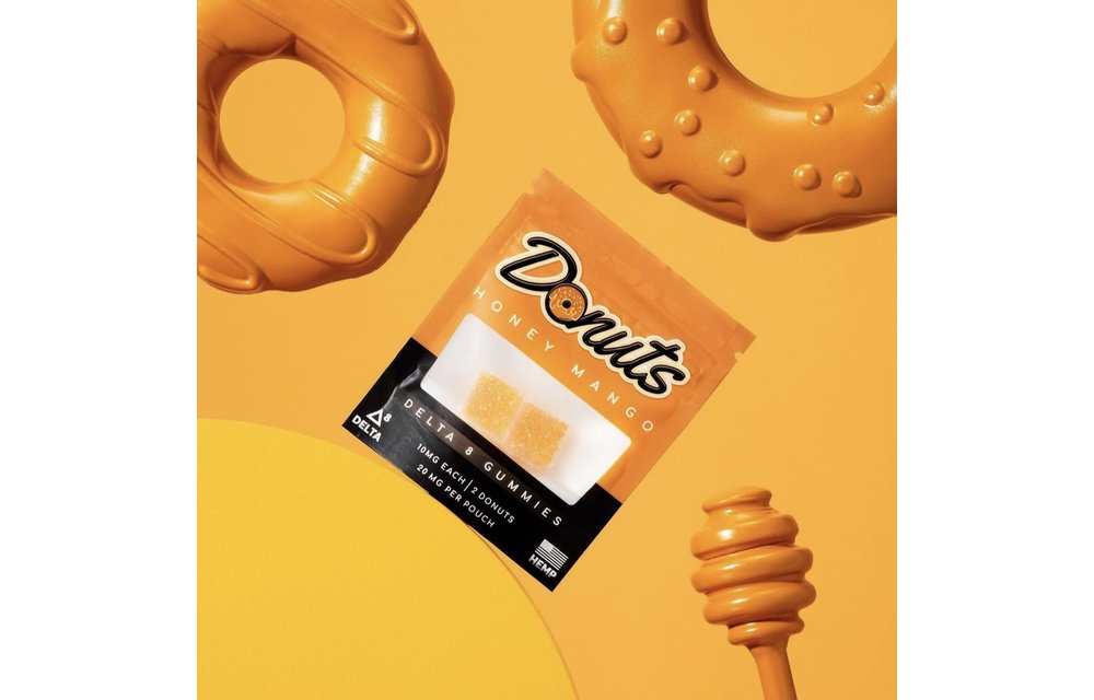 Donuts - Delta 8 Gummies 200mg 20ct (10mg/ct) Honey Mango