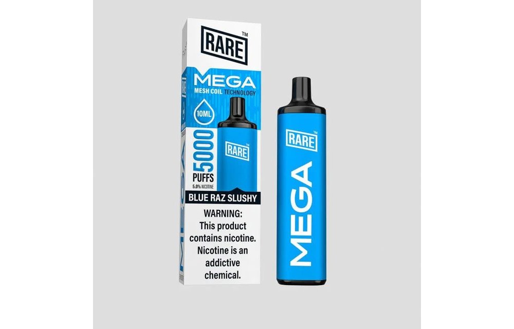 Rare - Disposable Vape Mega 5000 Blue Raz Slushy