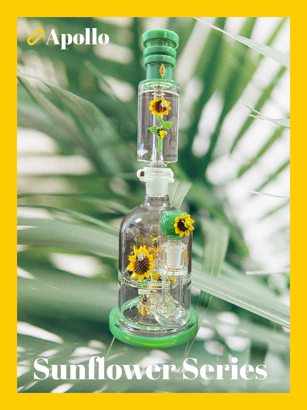 Apollo - Water Pipe Glycerin Sunflower Series 18"