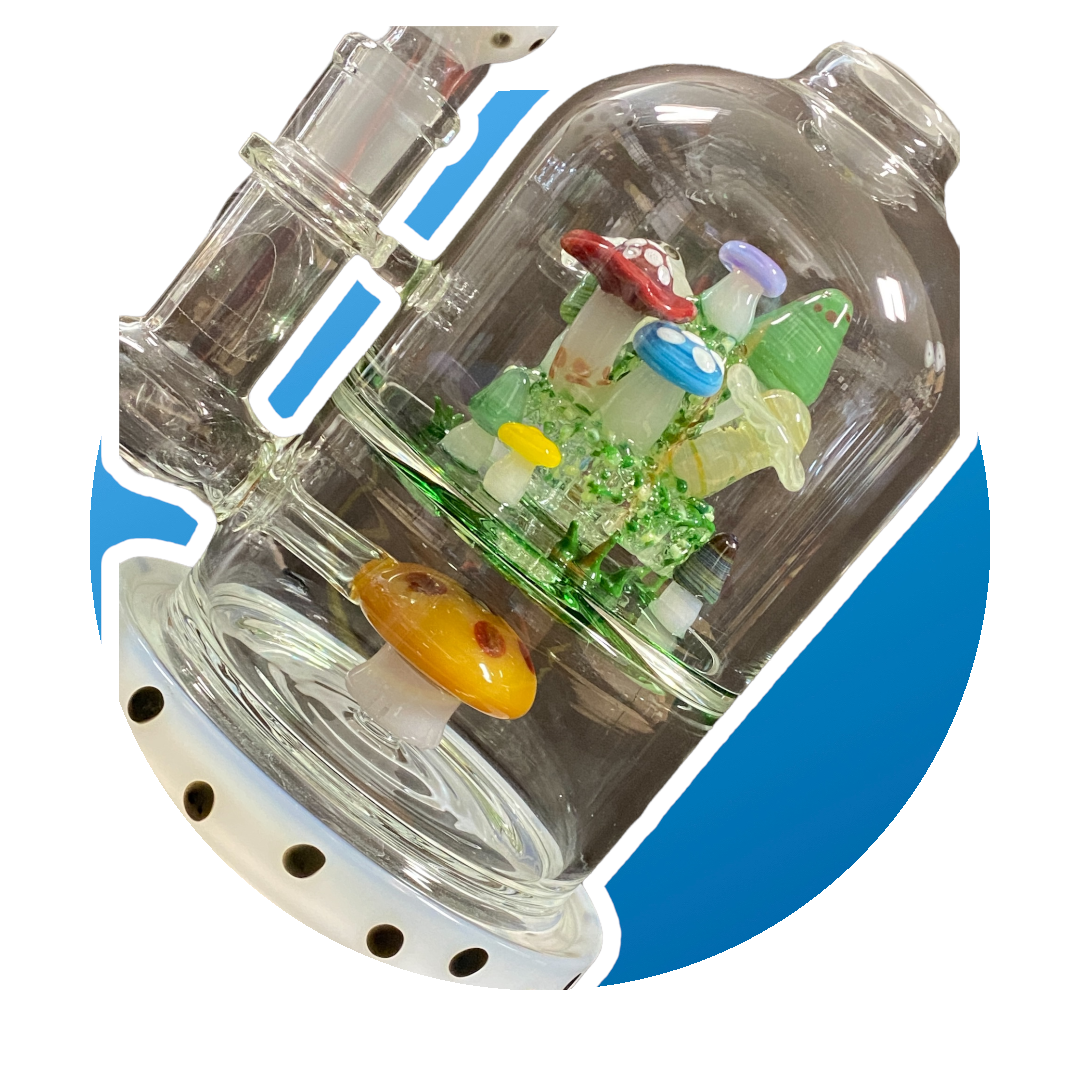 Apollo - Water Pipe Glycerin Mushroom Series 18"