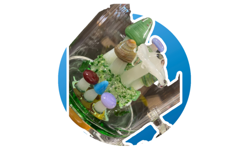 Apollo - Water Pipe Glycerin Mushroom Series 18"