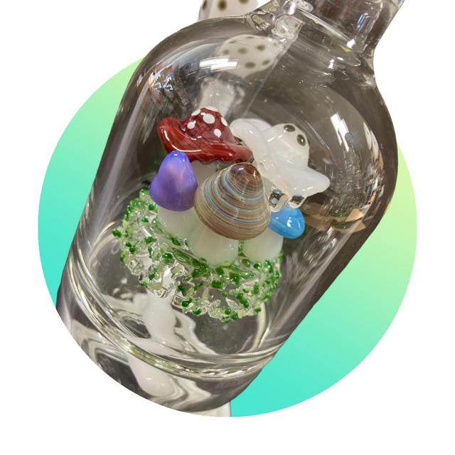 Apollo - Water Pipe Glycerin Mushroom Series 14"