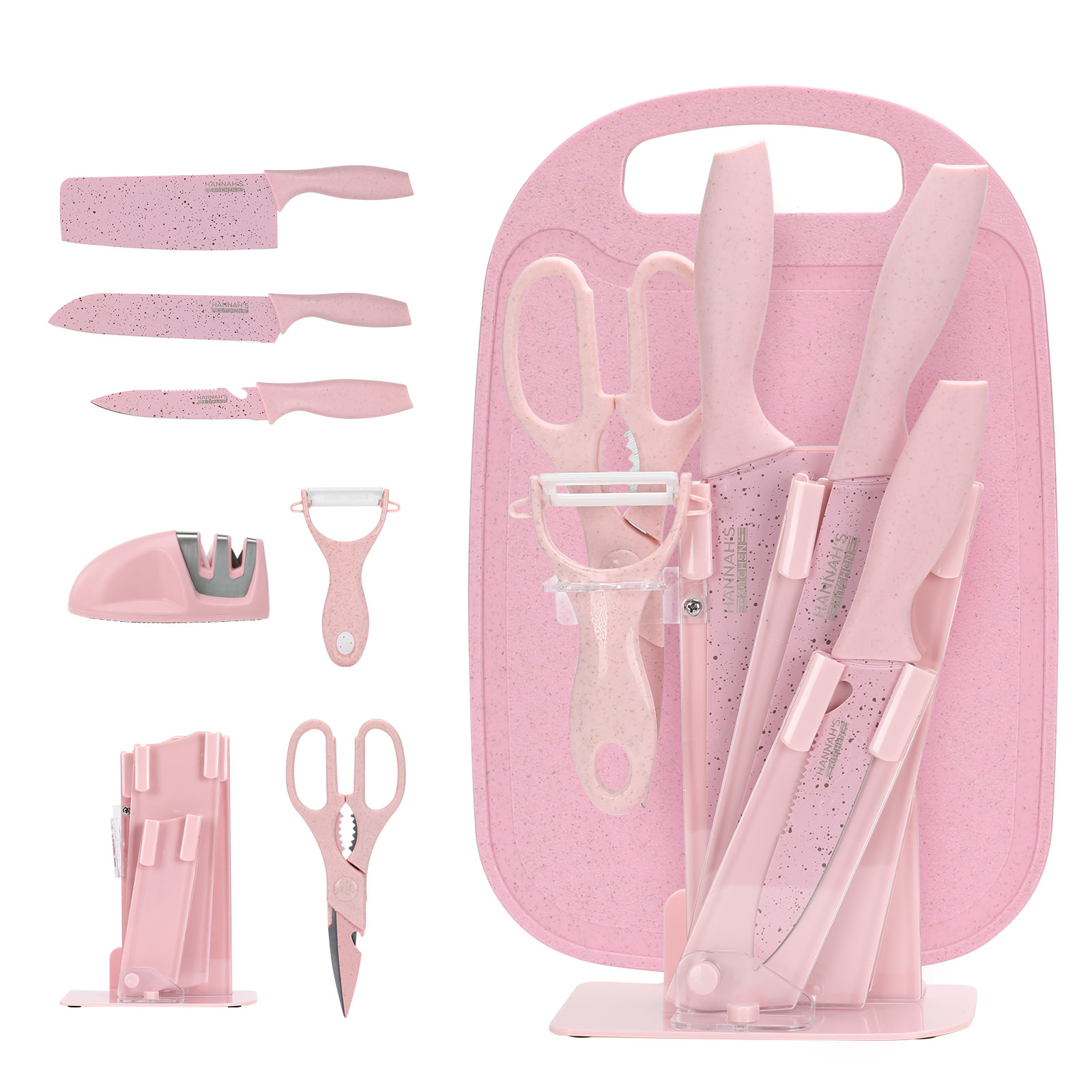 Cute colore Kitchen Knife set Delivery in Los Angeles TGRNOW Smoke
