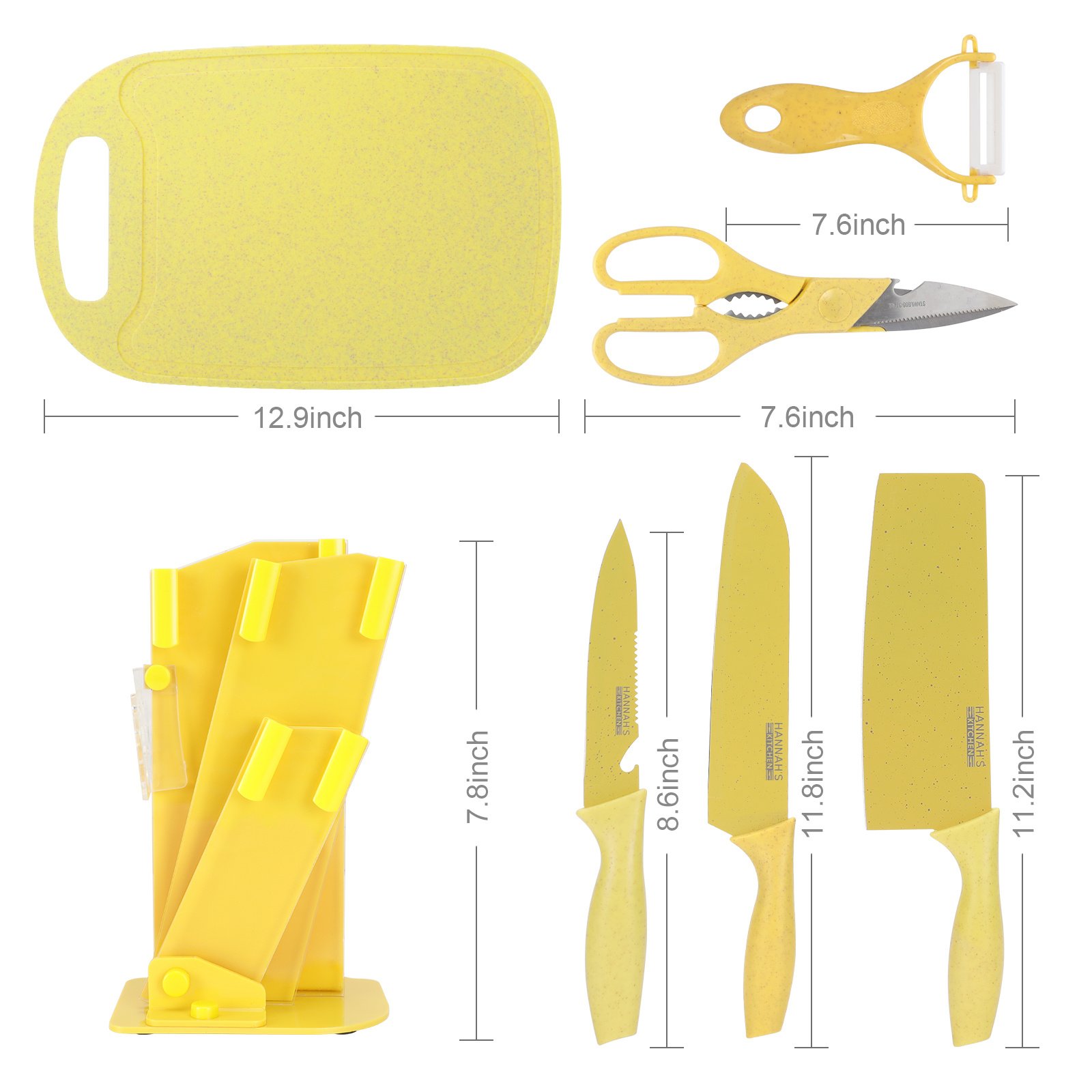Cute colore Kitchen Knife set Delivery in Los Angeles TGRNOW Smoke