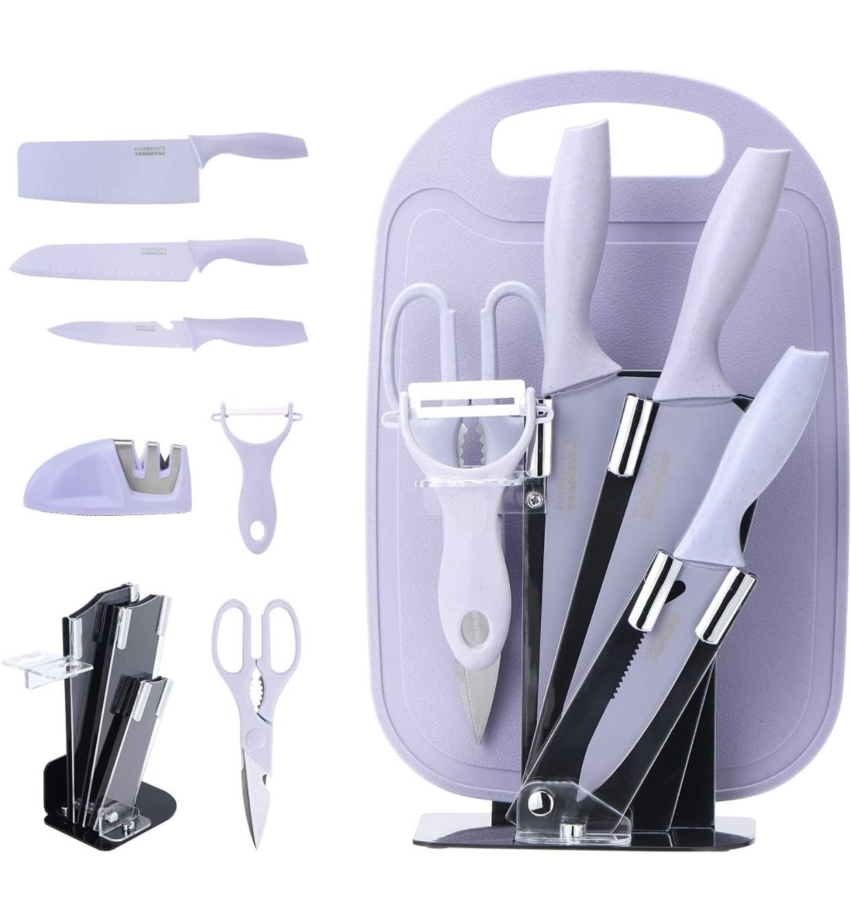 Cute colore Kitchen Knife set Delivery in Los Angeles TGRNOW Smoke