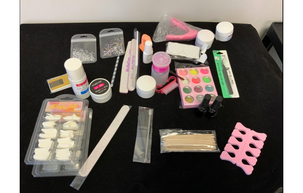 Wubefine - At Home Acrylic Nail Starter Kit MJ-T3 in a Pink Case for Beginners