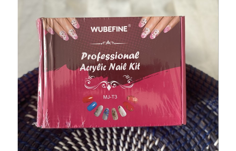 Wubefine - At Home Acrylic Nail Starter Kit MJ-T3 in a Pink Case for Beginners