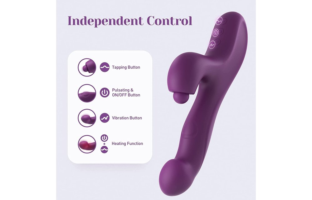 Adult Sex Toys - Clitoral Tapping Rabbit Vibrator for Clit G Spot Stimulation