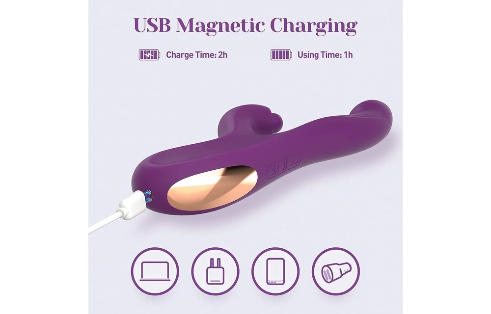 Adult Sex Toys - Clitoral Tapping Rabbit Vibrator for Clit G Spot Stimulation