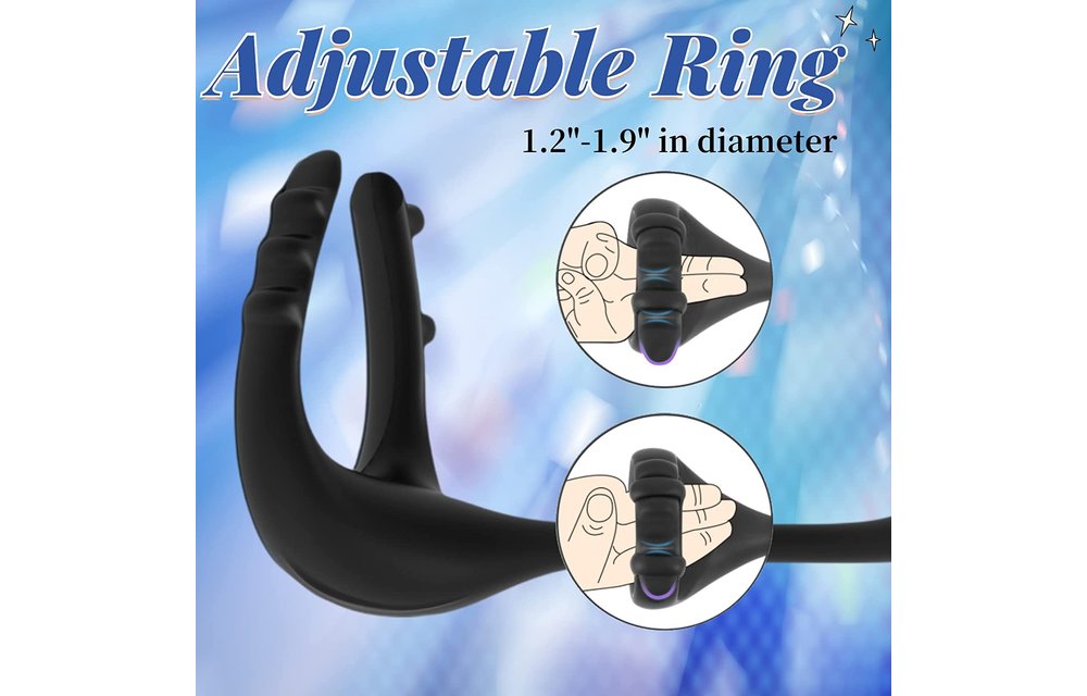 Adult Sex Toys - Remote Controlled Anal Vibrator with Adjustable Penis Ring