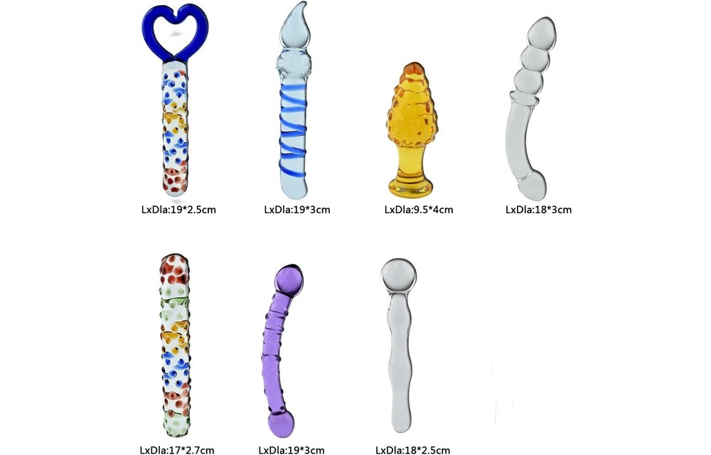 Adult Sex Toys -Crystal Glass Anal Butt Plug Stimulator