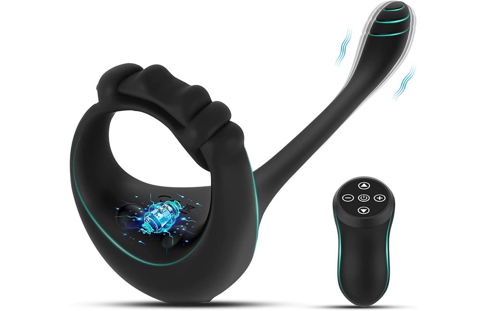 Adult Sex Toys - Remote Controlled Anal Vibrator with Adjustable Penis Ring