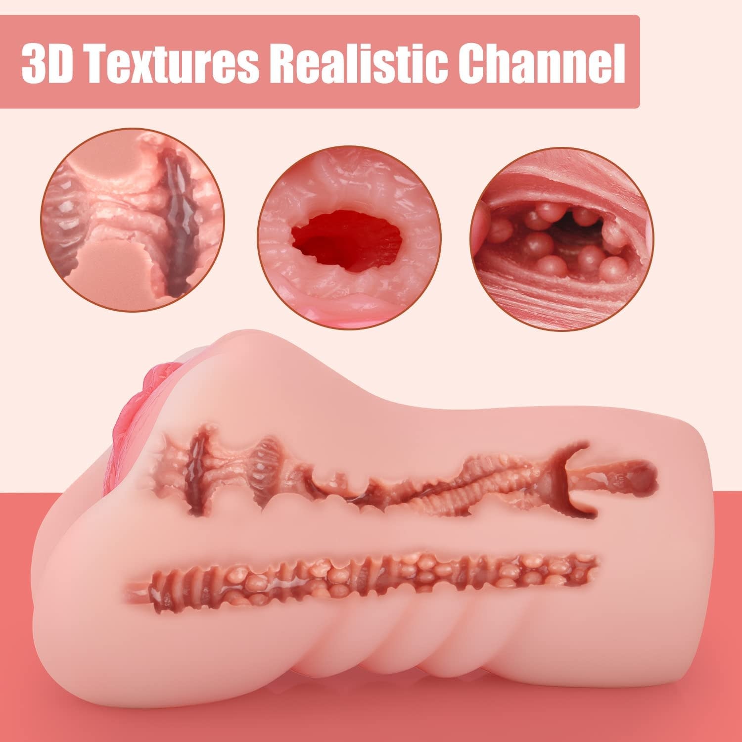 Adult Sex Toys - Realistic Masturbator Twin Tunnels Realistic Vagina and Ass