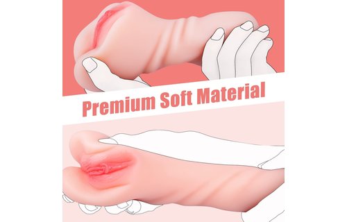 Adult Sex Toys - Realistic Masturbator Twin Tunnels Realistic Vagina and Ass