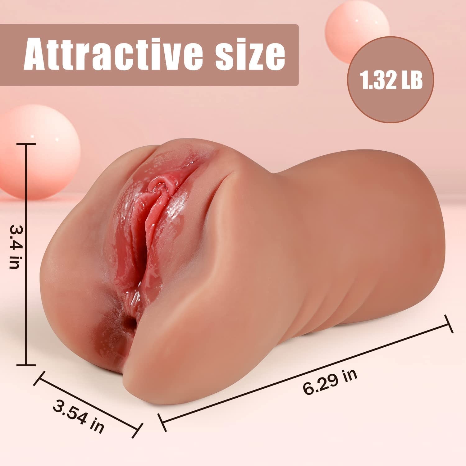 Adult Sex Toys - Realistic Masturbator Twin Tunnels Realistic Vagina and Ass