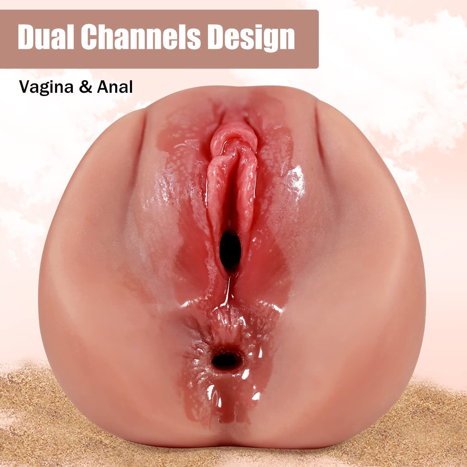 Adult Sex Toys - Realistic Masturbator Twin Tunnels Realistic Vagina and Ass