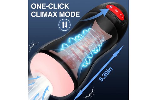 Adult Sex Toys - Male Masturbator Sucking, Vibrating, Stroking and Heating Masturbation Cup