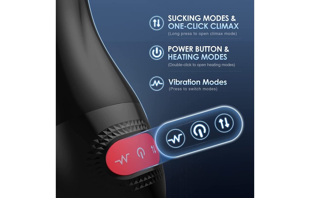 Adult Sex Toys - Male Masturbator Sucking, Vibrating, Stroking and Heating Masturbation Cup