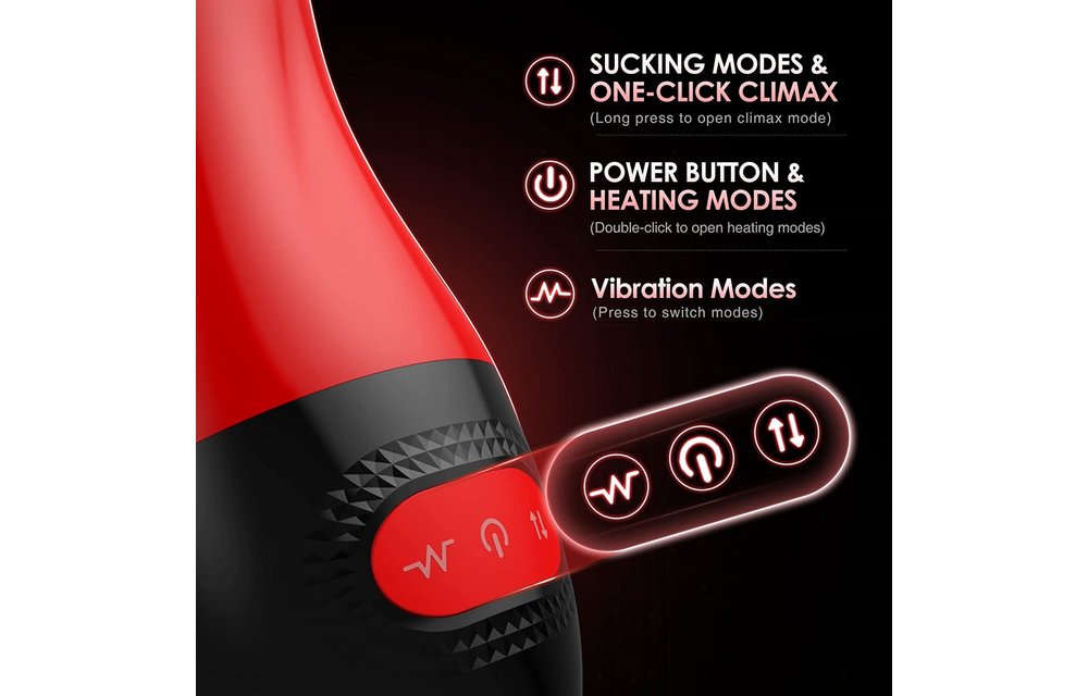 Adult Sex Toys - Male Masturbator Sucking, Vibrating, Stroking and Heating Masturbation Cup