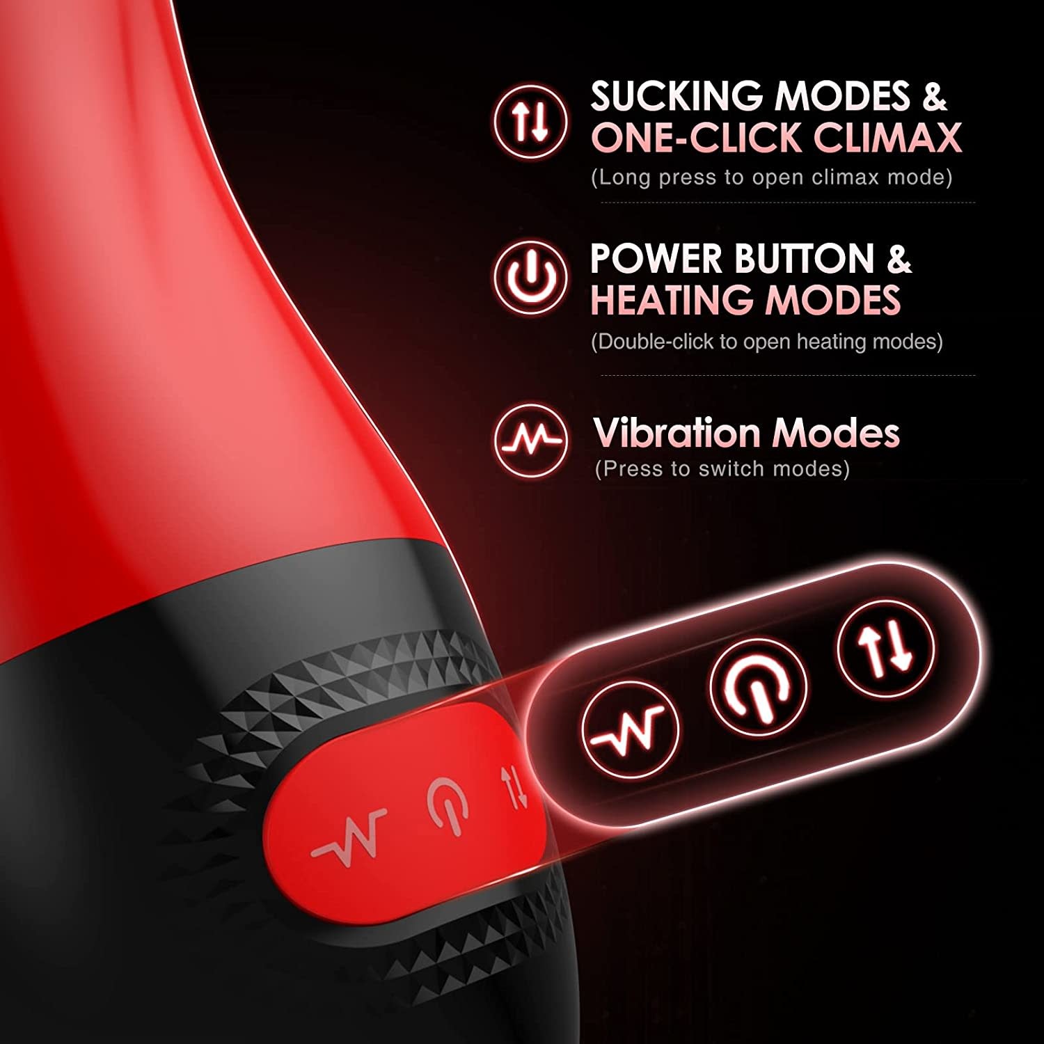 Adult Sex Toys - Male Masturbator Sucking, Vibrating, Stroking and Heating Masturbation Cup