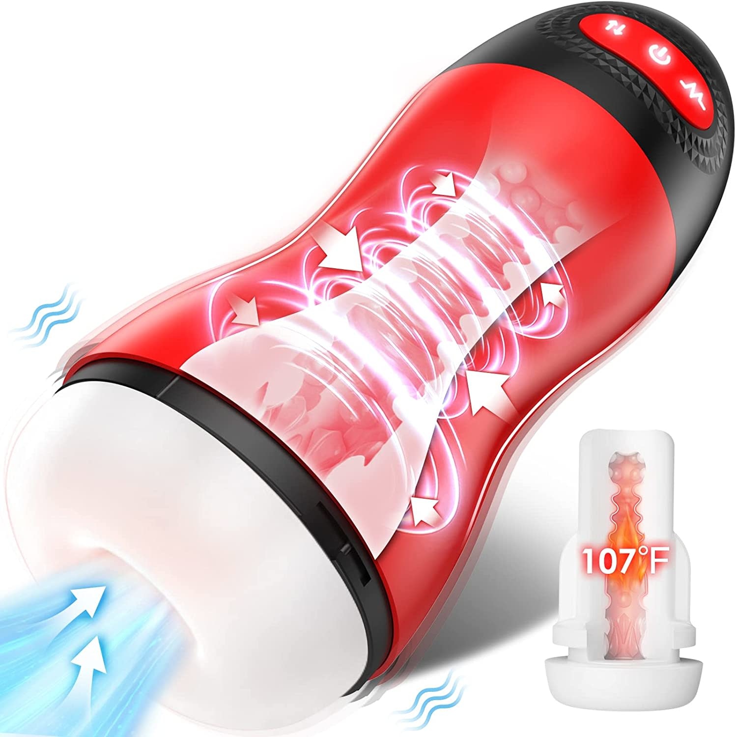 Adult Sex Toys - Male Masturbator Sucking, Vibrating, Stroking and Heating Masturbation Cup