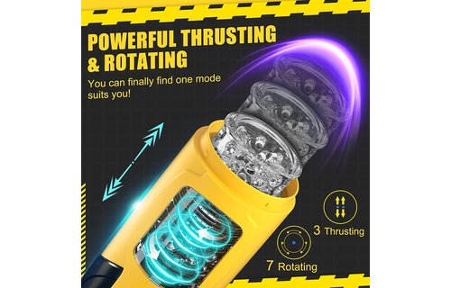 Adult Sex Toys - Male Masturbator Cup with Thrusting & Rotating Modes
