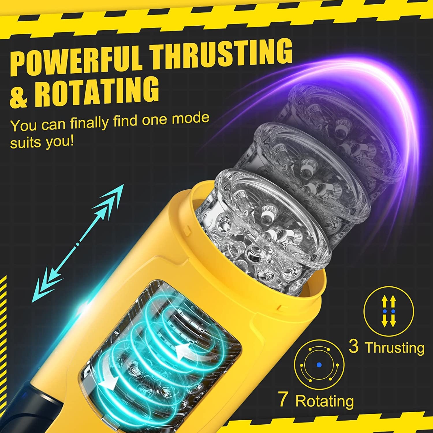 Adult Sex Toys - Male Masturbator Cup with Thrusting & Rotating Modes