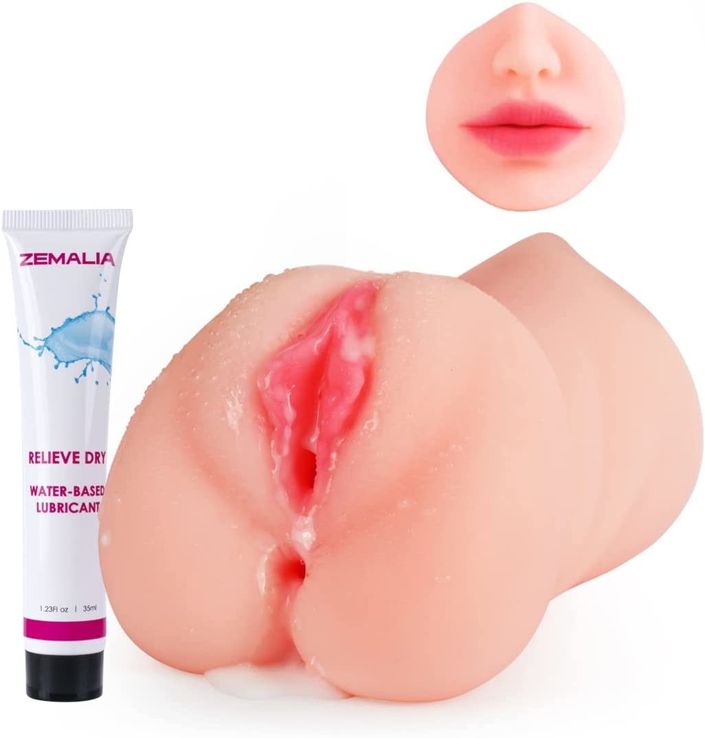 Adult Sex Toys - Male Masturbator 3D Realistic Masturbator Toy with 3 Holes