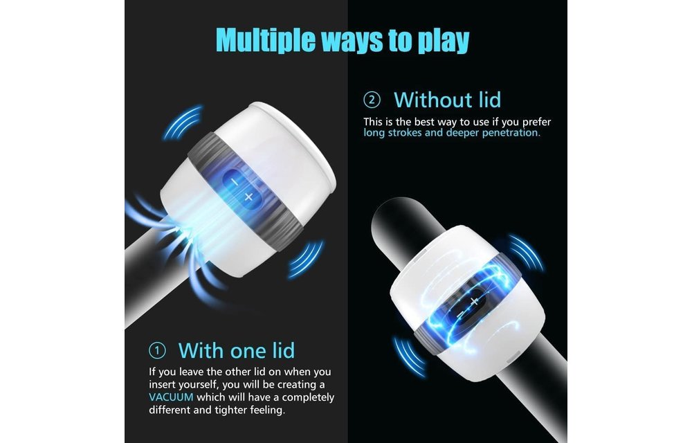 Adult Sex Toys -Male Masturbator Cup with Crystal Ribbed Tunnel in Open-Ended Stroker Vibrator