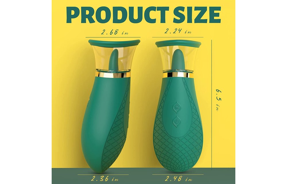 Adult Sex Toys - Clitoral Sucking Vibrator, 3 sucking and 9 Licking Modes for Woman Green