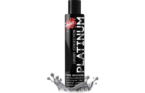 Sexual Lubricant - Wet Platinum Silicone Based Lubricant 4.2oz/124ml