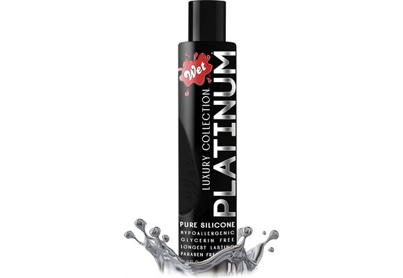 Sexual Lubricant - Wet Platinum Silicone Based Lubricant 4.2oz/124ml