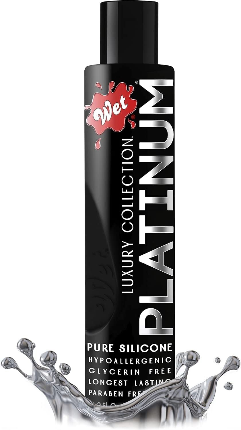 Sexual Lubricant - Wet Platinum Silicone Based Lubricant 4.2oz/124ml