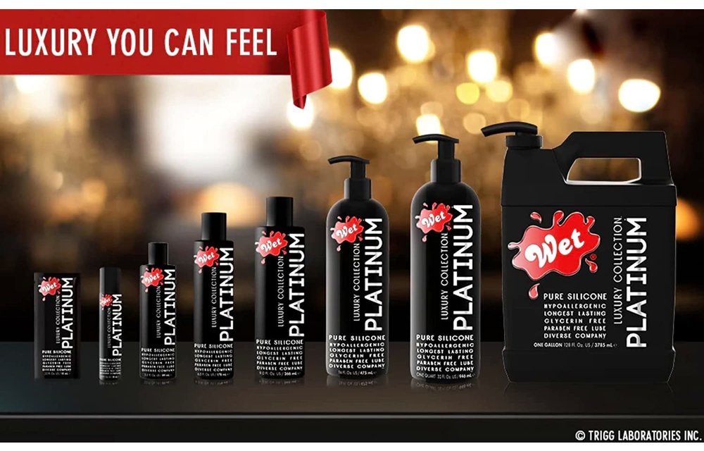 Sexual Lubricant - Wet Platinum Silicone Based Lubricant 4.2oz/124ml