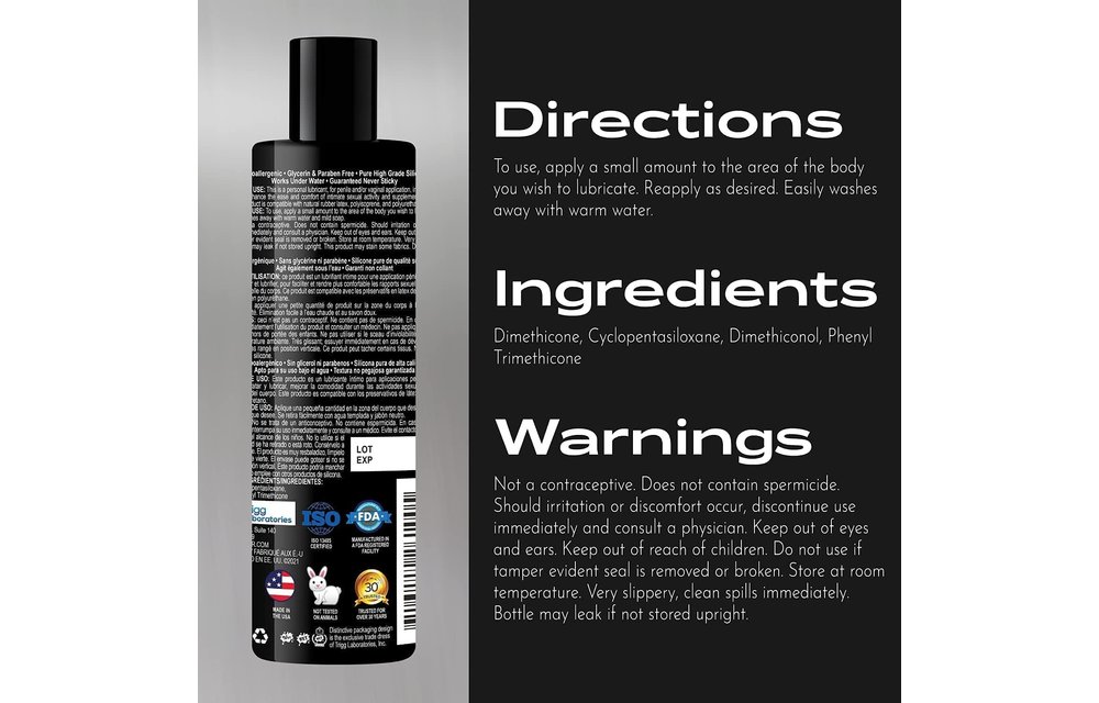 Sexual Lubricant - Wet Platinum Silicone Based Lubricant 4.2oz/124ml