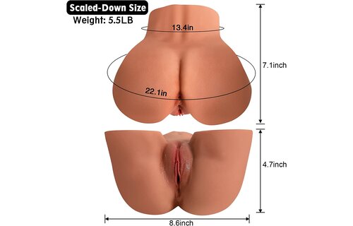 Adult Sex Toy - Realistic  Pocket Pussy Ass Male Masturbator WHEAT