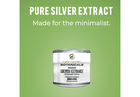 Pure Infinity Botanicals - Kratom Extracts Tablets SILVER 10ct