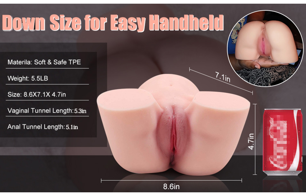 Adult Sex Toy - Realistic Pocket Pussy Ass Male Masturbator FLESH